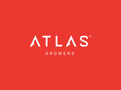 Atlas Growers Logo canada cannabis custom type red techy