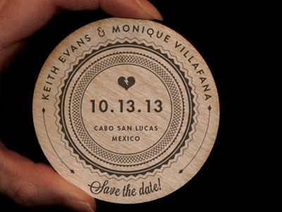 Wood Magnet magnet pattern save the date seal stamp wood