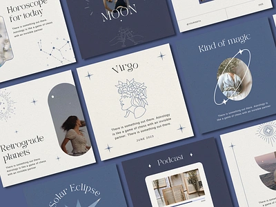 Astrologer Instagram Creator for Canva astrology blog blogger blue canva template coach design instagram instagram feed instagram post instagram template mystic social media social media template spiritual tarot template wellness witch zodiac