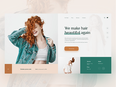 Hairdressing salon | beauty concept barbershop beauty clean concept daily design hair hairstyle salon service spa ui ux web website