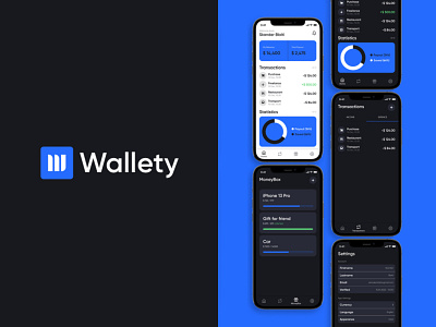 Wallety – Budget Tracker e wallet mobile app mobile app design mobile design mobile ui react native ui ui design wallet