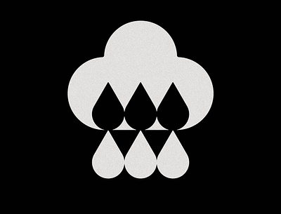 Rainy Cloud 🌧 adobe branding design flat icon illustration logo logodesign minimal vector