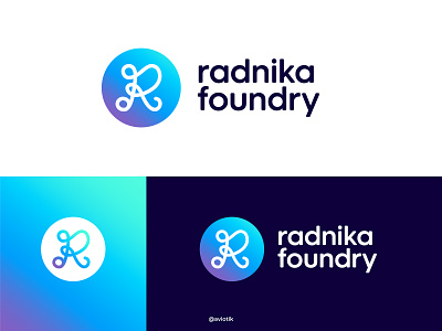 Radnika Foundry (Full Logo) adobe blue brand branding clean design flat graphic design icon identity illustration illustrator lettering logo minimal type typography vector website