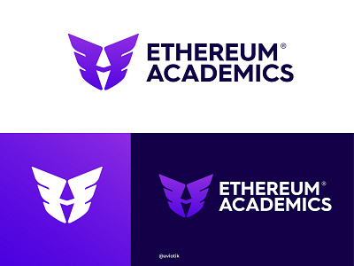 Ethereum Academics Logo adobe brand branding clean design flat graphic graphic design graphicdesign icon identity illustration illustrator logo logodesign logotype minimal photoshop typography vector