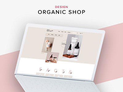 Design organic shop design photoshop web