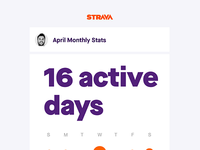 Strava Monthly Stats Email