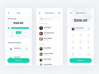 E - Wallet Mobile App UI appdesign appui banking app e wallet materialdesign minimal ui mobile app mobile app design mobile banking money transfer app online banking screen design uidesign uiux uxdesign wallet app