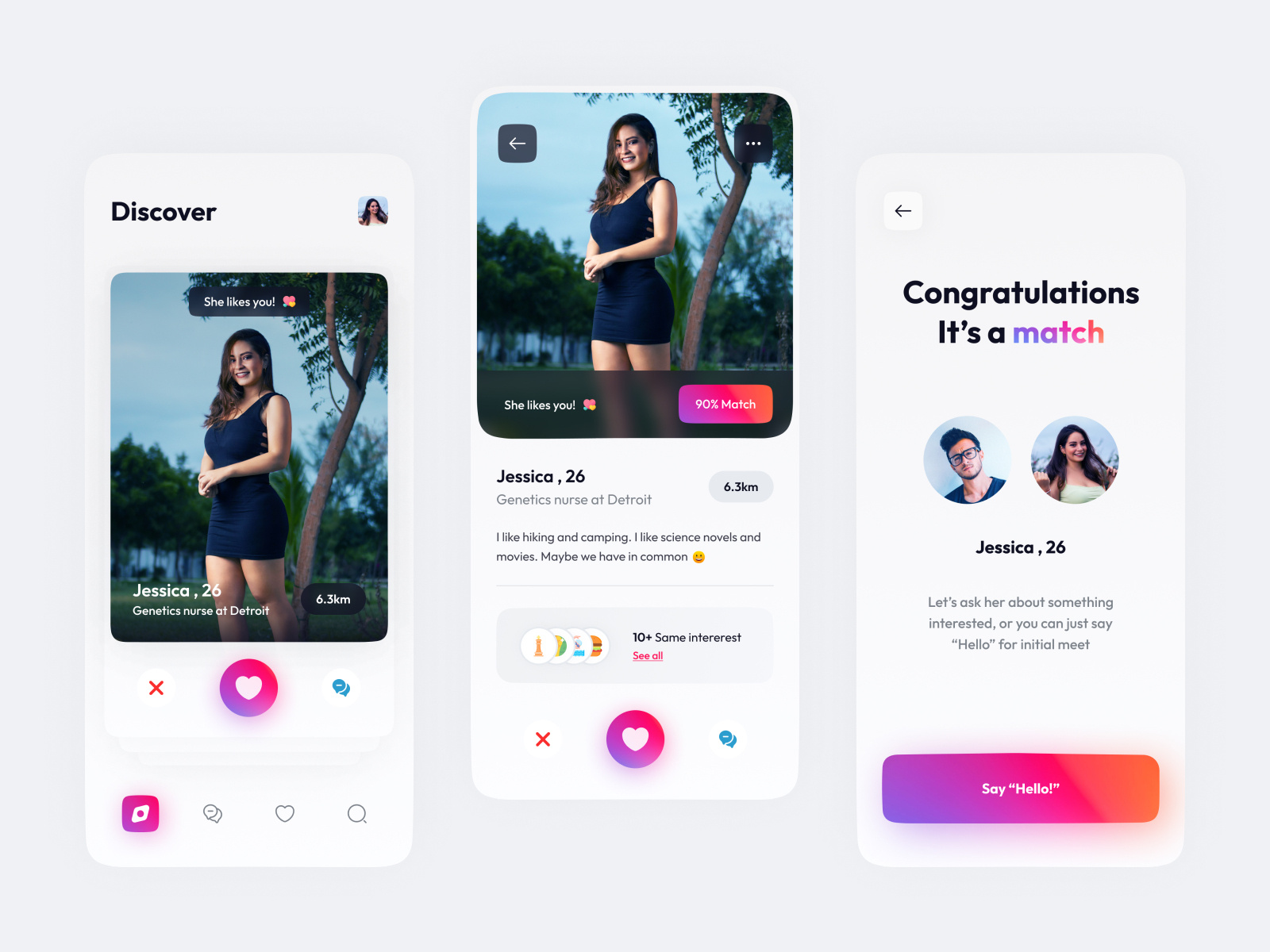 Match Maker App Concept by JAYDIP SAKHIYA on Dribbble