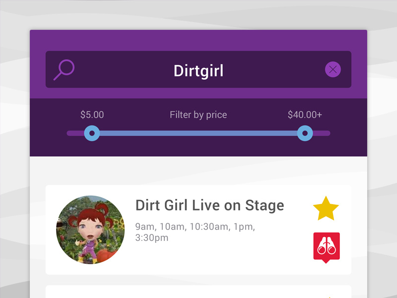 Search & Price Filter search filter