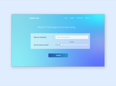 Landing page concept design - What To Do design landing page landing page concept landing page ui ui ux web website