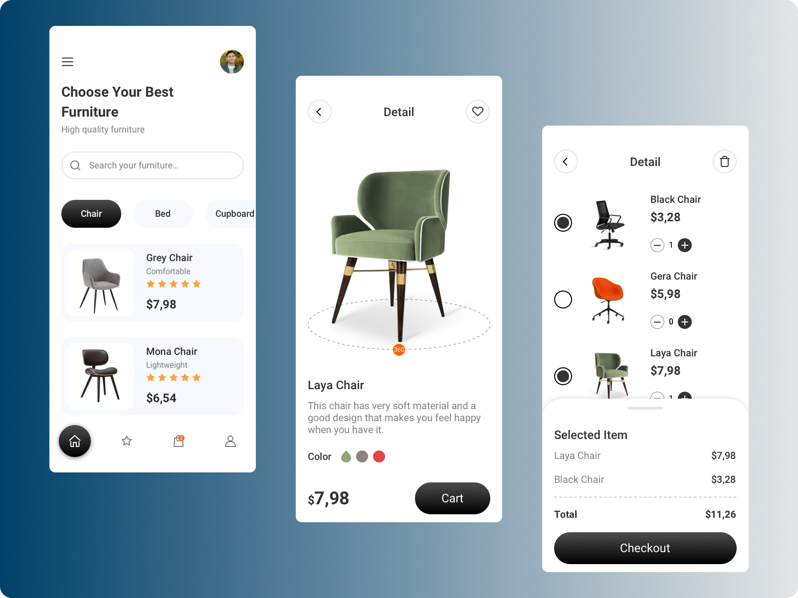 Choose your best furniture... by Sunil Kumar on Dribbble