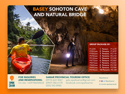 Basey Sohoton Cave and Natural Bridge design illustration typography website