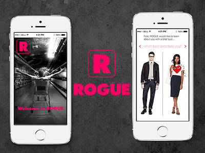 Rogue app fashion game grunge ios mobile rogue shopping ui ux