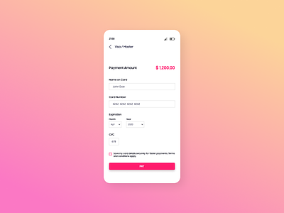 Credit Card Checkout Daily UI :: 002