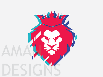 Fifa19 inspired Lion Logo logo glitch lion