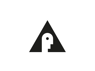 Dreieck bauhaus face human logo mark minimal triangle