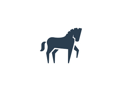 Horse blue branding grey horse logo mark minimal negative simple space