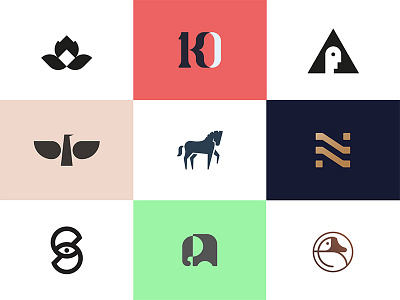 2016 bird design duck elephant flower horse icon letters logo mark minimal simple