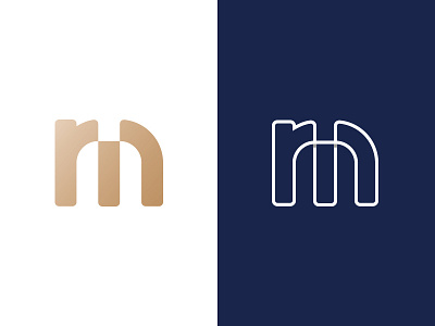 Rm Monogram logo mark monogram outline rm symbol