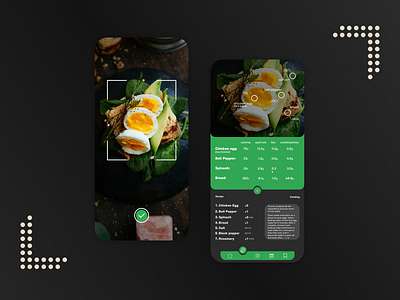 Calories in food App app design food interface mobile mobile app mobile design ui ux