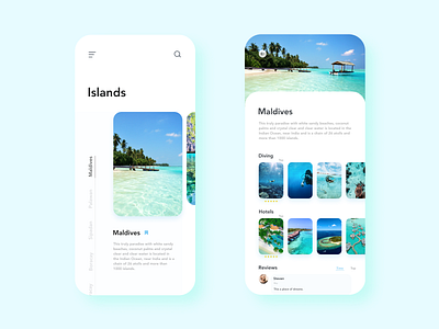 The Islands app application design diving hotel island islands mobile mobile design sea summer travel ui user vacation weekend