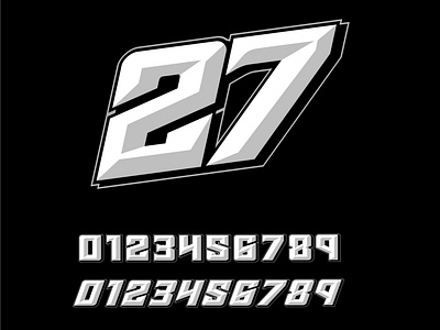 Racing number design decals logo number plate racing