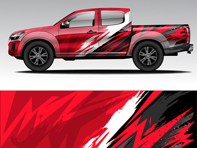 pick up truck wrap template