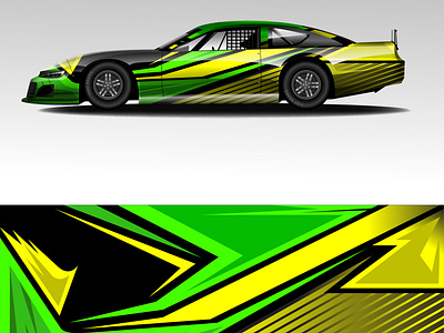 Race car wrap design dirt late model nascar template wrap