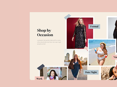 Layout for an Ecommerce fashion platform called coedition