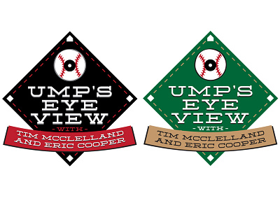 Ump's Eye View logo ball baseball logo radio show sports