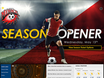 Season Opener Slash ad layout pushdown soccer