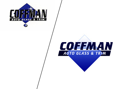 Before/After Logo Update auto logo redesign update