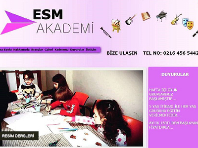 Esm Academy art school bootstrap css front end development html landign page music responsive website