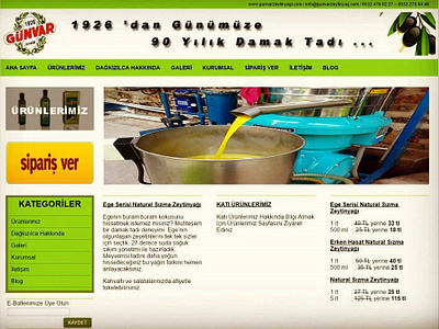 Gunvar Olive Oil's Business Web Site bootstrap business css front end development html landing page mobile responsive website