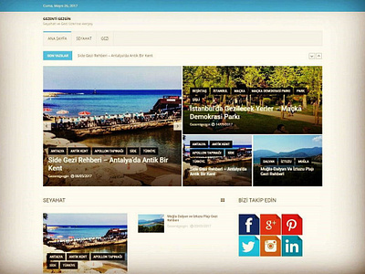 Gezenti Gezgin business clean css desktop landing page mobile responsive travel trip website wordpress