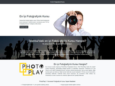 En iyi Fotoğrafçılık Kursu bootstrap business css desktop front end development html landing page mobile responsive web design website