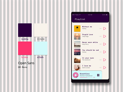 Daily UI challenge, Day 9, Music player