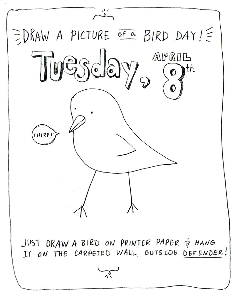 Tomorrow is national draw a bird day! by Marina Goldshteyn on Dribbble