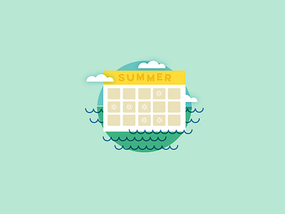 Summer Camp Schedule Icon calendar design icon illustration schedule sessions summer camp