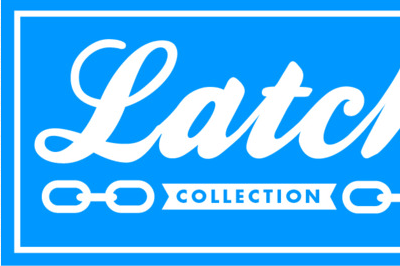 Final Logo: Latch blue illustration logo typography