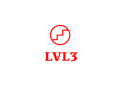 LVL3 Logo fonts logo red steps