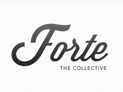 Forte The Collective Logo lettering logo script