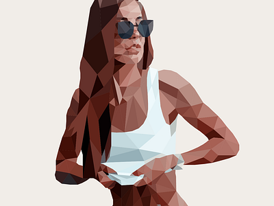 It’s hot outside! art design illustration lowpoly polygon vector