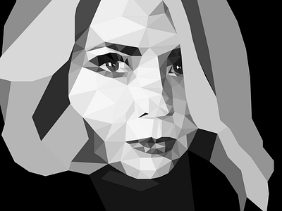 Portrait in lowpoly art design illustration illustrator lowpoly portrait vector