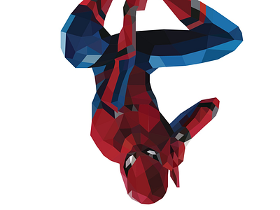 Spider-man art design illustration lowpoly mural polygon print spiderman vector