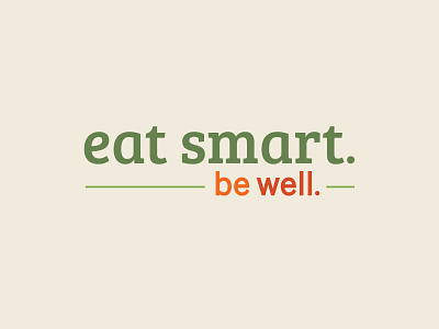 Eat smart. Be well. logo branding design eating food fresh grocery health logo smart supermarket wellness
