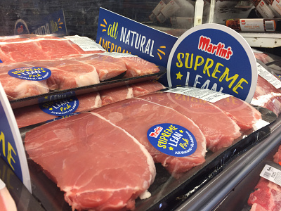 Martin's Butcher Shoppe Pork Packaging design display fresh grocery packaging pork retail
