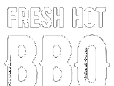 Fresh Hot BBQ bbq design food fresh grocery illustration illustrator logo retail sign signage type typography vintage