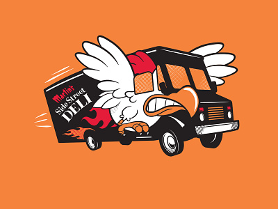 Martin's Side Street Deli Icon chicken deliver design food food truck truck