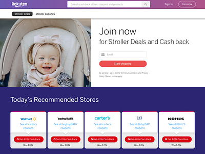 Rakuten category landing page